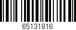Código de barras (EAN, GTIN, SKU, ISBN): '65131816'