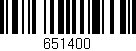 Código de barras (EAN, GTIN, SKU, ISBN): '651400'