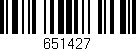 Código de barras (EAN, GTIN, SKU, ISBN): '651427'