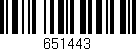 Código de barras (EAN, GTIN, SKU, ISBN): '651443'