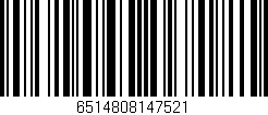 Código de barras (EAN, GTIN, SKU, ISBN): '6514808147521'