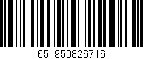 Código de barras (EAN, GTIN, SKU, ISBN): '651950826716'