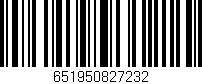 Código de barras (EAN, GTIN, SKU, ISBN): '651950827232'