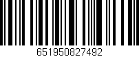 Código de barras (EAN, GTIN, SKU, ISBN): '651950827492'