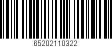 Código de barras (EAN, GTIN, SKU, ISBN): '65202110322'
