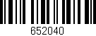 Código de barras (EAN, GTIN, SKU, ISBN): '652040'
