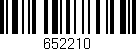 Código de barras (EAN, GTIN, SKU, ISBN): '652210'