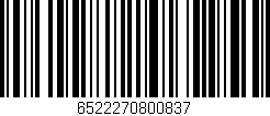 Código de barras (EAN, GTIN, SKU, ISBN): '6522270800837'