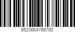 Código de barras (EAN, GTIN, SKU, ISBN): '6523654789700'