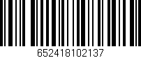 Código de barras (EAN, GTIN, SKU, ISBN): '652418102137'