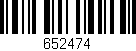 Código de barras (EAN, GTIN, SKU, ISBN): '652474'