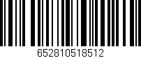 Código de barras (EAN, GTIN, SKU, ISBN): '652810518512'