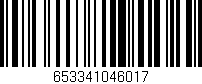 Código de barras (EAN, GTIN, SKU, ISBN): '653341046017'