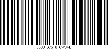 Código de barras (EAN, GTIN, SKU, ISBN): '6533_675_0_CASAL'