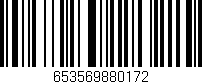 Código de barras (EAN, GTIN, SKU, ISBN): '653569880172'
