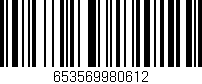 Código de barras (EAN, GTIN, SKU, ISBN): '653569980612'