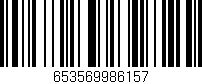 Código de barras (EAN, GTIN, SKU, ISBN): '653569986157'