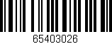 Código de barras (EAN, GTIN, SKU, ISBN): '65403026'