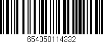 Código de barras (EAN, GTIN, SKU, ISBN): '654050114332'