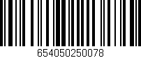 Código de barras (EAN, GTIN, SKU, ISBN): '654050250078'