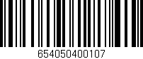 Código de barras (EAN, GTIN, SKU, ISBN): '654050400107'