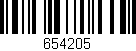 Código de barras (EAN, GTIN, SKU, ISBN): '654205'