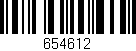 Código de barras (EAN, GTIN, SKU, ISBN): '654612'