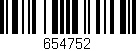 Código de barras (EAN, GTIN, SKU, ISBN): '654752'