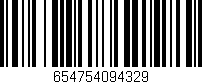 Código de barras (EAN, GTIN, SKU, ISBN): '654754094329'