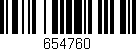 Código de barras (EAN, GTIN, SKU, ISBN): '654760'