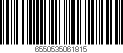 Código de barras (EAN, GTIN, SKU, ISBN): '6550535061815'