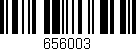 Código de barras (EAN, GTIN, SKU, ISBN): '656003'