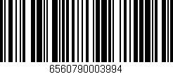 Código de barras (EAN, GTIN, SKU, ISBN): '6560790003994'