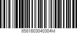 Código de barras (EAN, GTIN, SKU, ISBN): '6581603040304M'