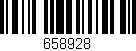 Código de barras (EAN, GTIN, SKU, ISBN): '658928'