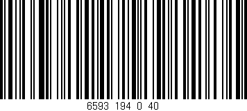 Código de barras (EAN, GTIN, SKU, ISBN): '6593_194_0_40'