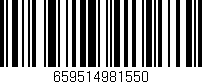 Código de barras (EAN, GTIN, SKU, ISBN): '659514981550'
