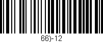 Código de barras (EAN, GTIN, SKU, ISBN): '66)-12'
