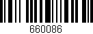 Código de barras (EAN, GTIN, SKU, ISBN): '660086'