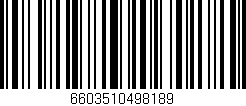 Código de barras (EAN, GTIN, SKU, ISBN): '6603510498189'