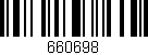 Código de barras (EAN, GTIN, SKU, ISBN): '660698'