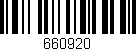 Código de barras (EAN, GTIN, SKU, ISBN): '660920'
