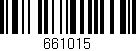 Código de barras (EAN, GTIN, SKU, ISBN): '661015'