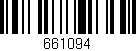 Código de barras (EAN, GTIN, SKU, ISBN): '661094'