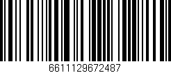 Código de barras (EAN, GTIN, SKU, ISBN): '6611129672487'