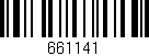 Código de barras (EAN, GTIN, SKU, ISBN): '661141'