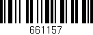 Código de barras (EAN, GTIN, SKU, ISBN): '661157'