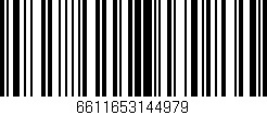 Código de barras (EAN, GTIN, SKU, ISBN): '6611653144979'