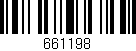 Código de barras (EAN, GTIN, SKU, ISBN): '661198'