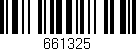 Código de barras (EAN, GTIN, SKU, ISBN): '661325'